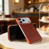 For Iphone 17 Pro Max Case For iphone16Pro 15 14 13 12 11 XR XS Genuine Leather Cover Cases Aesthetic Vintage Phone Back Coque