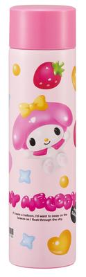 Mini Stainless Steel Water Small Vacuum Sanrio My Puffy Balloon Bottle, 160ml, Capacity, Insulated, Double-Layered Wall, Melody, Design,