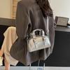 Fashion hand carry small square bag women's simple shoulder bag 2025 summer versatile texture commuter pillow bag messenger bag