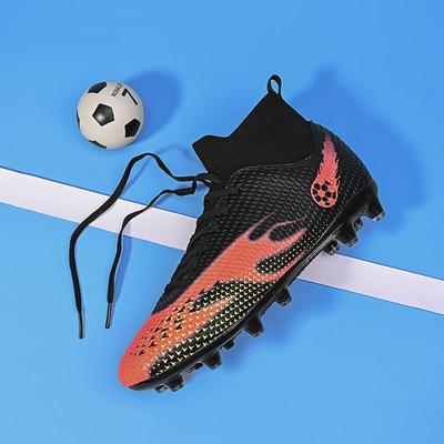Football Shoes Boys Broken Nails Spikes Male Female Adult Student High Top Lawn Sneakers Competition Training Shoes