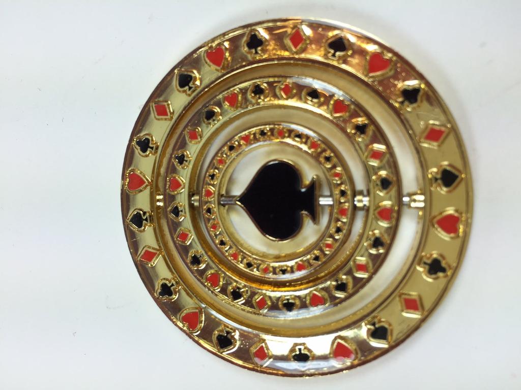 Triple Spinner Spade In Poker Weight (with Center)