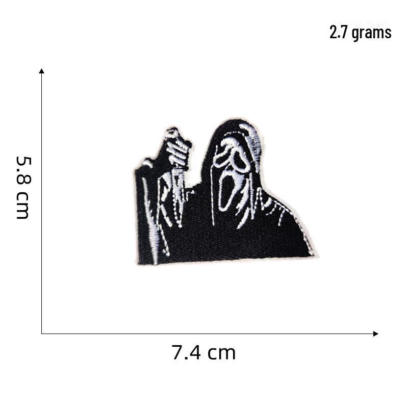 Skull Punk Anime Embroidered Cloth Patch