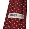 [Michiko London] Bonded Fabric with Lining for Added Volume. Made In Japan. KOSHINO Brand Tie. Small Pattern. 100% Silk. Unisex. MKJ-023 (Wine)