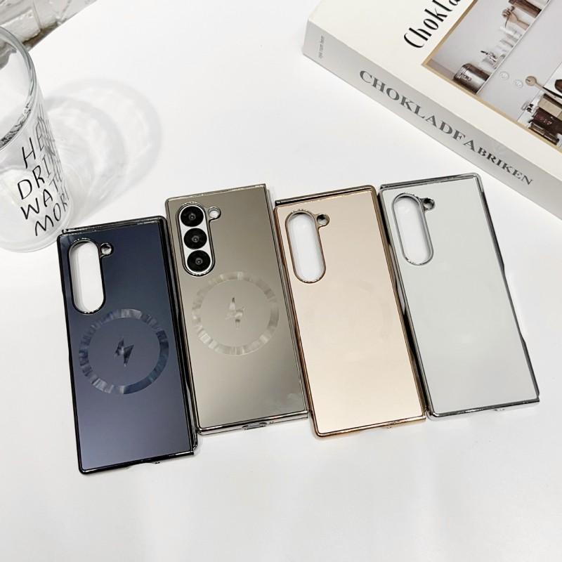 Case Galaxy Z Fold 8/7/6/W25 Magnetic Wireless Charging Plated AG Ultra-Thin Cover X6