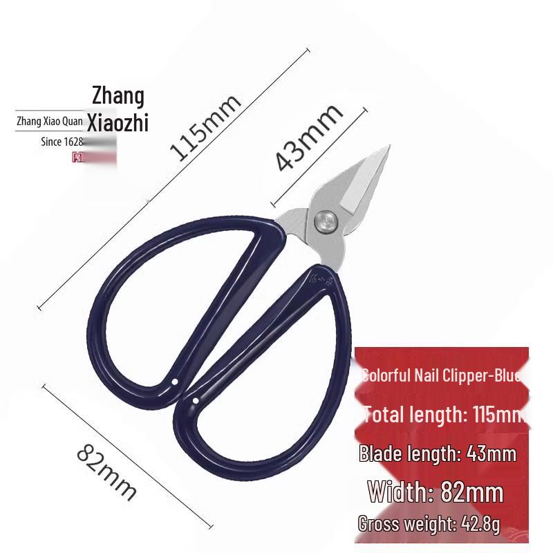 Stainless Steel Alloy Groove Pointed Nail Scissors for Manicure and Toenails
