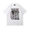 Gundam Shortsleeved Printed Tshirt 2025 Summer Male Tide Brand Cartoon Printing Pure Cotton Loose Youth Round Neck Tshirt