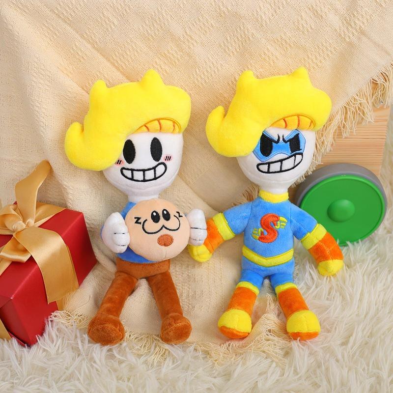 Peluche Supereroe Bryson And Ham Giocattolo di Peluche con Opzioni di Colore Marrone e Blu