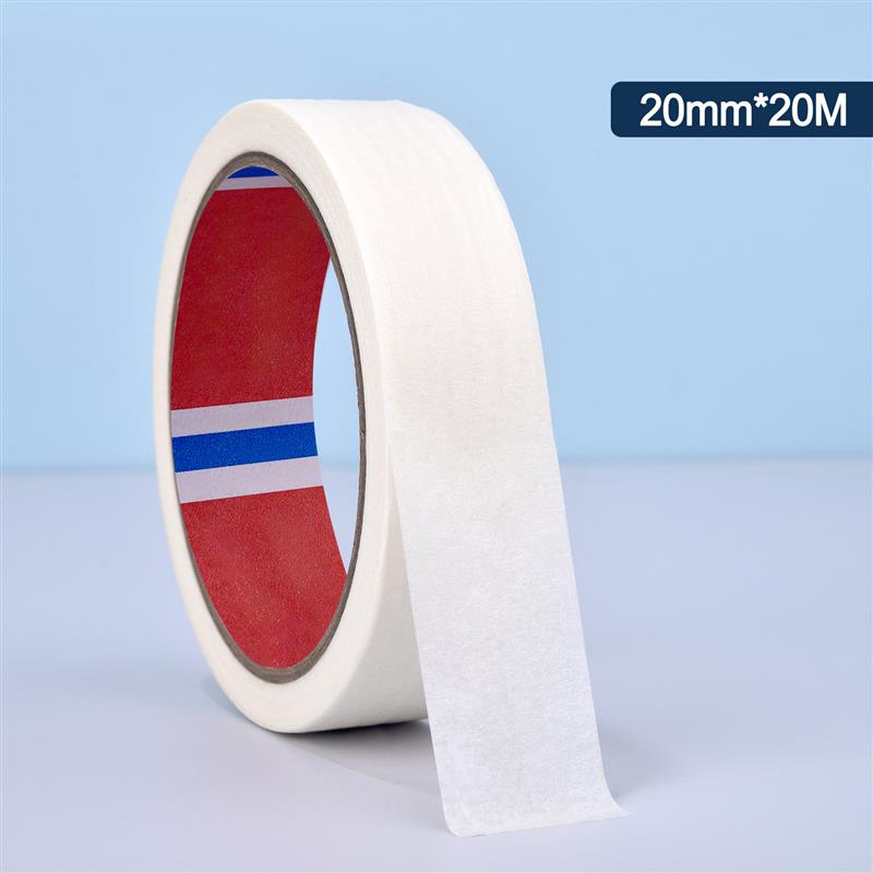 

20/25/30/40/50mm Masking Tape White Color Sealing Self Adhesive Tape Car Painting Shelter Decoration Paper Tape 20M