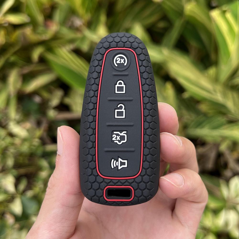 

5 Buttons Silicone Car Key Cover Case for Ford MKS MKT MKX Taurus Lincoln Mustang Escape Explorer Edge Flex Focus TaurusLincoln