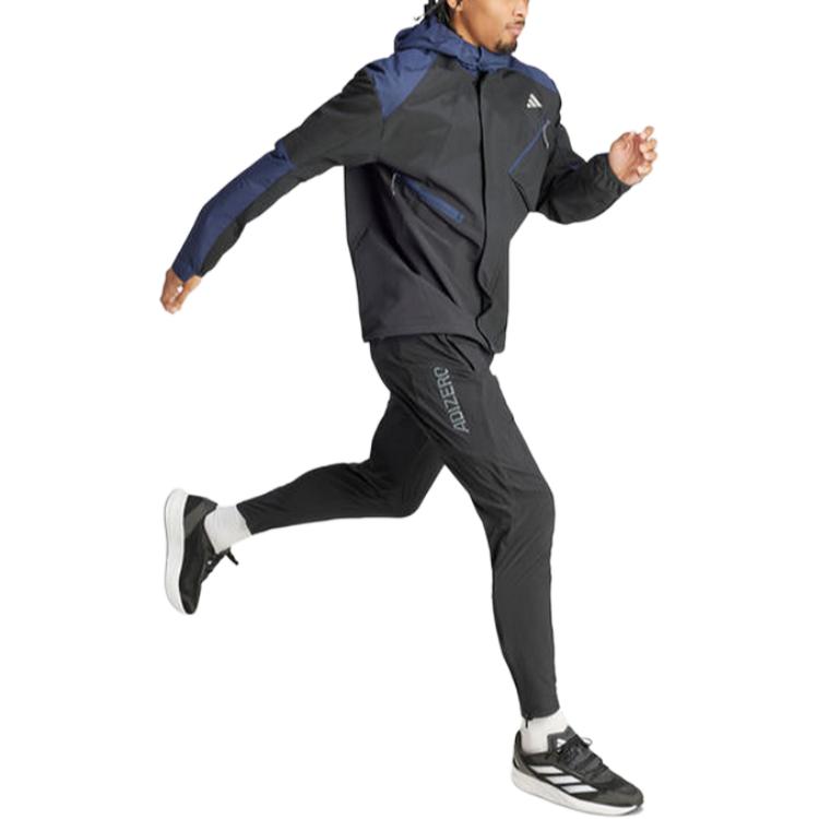 Adidas Woven Hooded Sports Casual Jacket Men Jackets Black IB6387