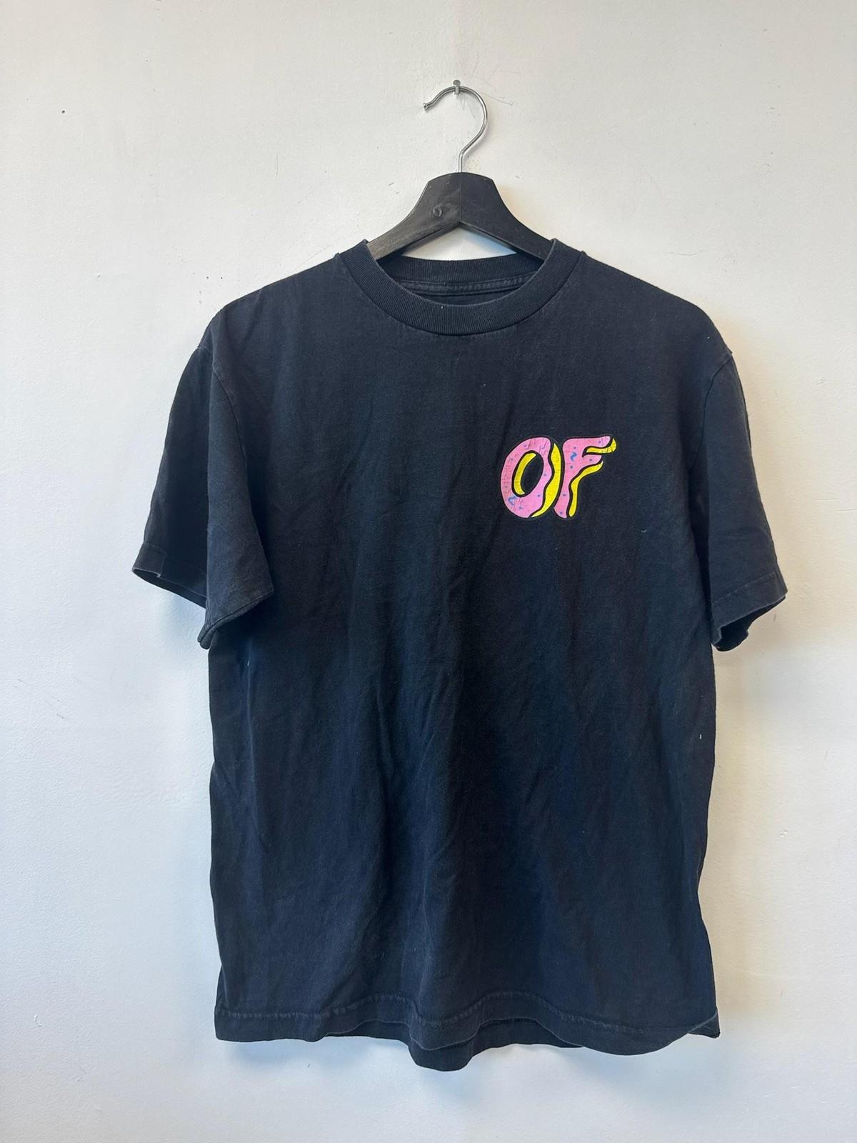 Odd Future OF Donut  Mens Medium Black Graphic Streetwear Skate Logo Tee Unisex T-Shirt XL