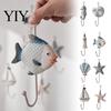Decorative Wall Hook Wooden Hook, Mediterranean Style Coat Sturdy Unique Design Durable Hanger for Home Decor Keys Umbrellas Scarves Hooks