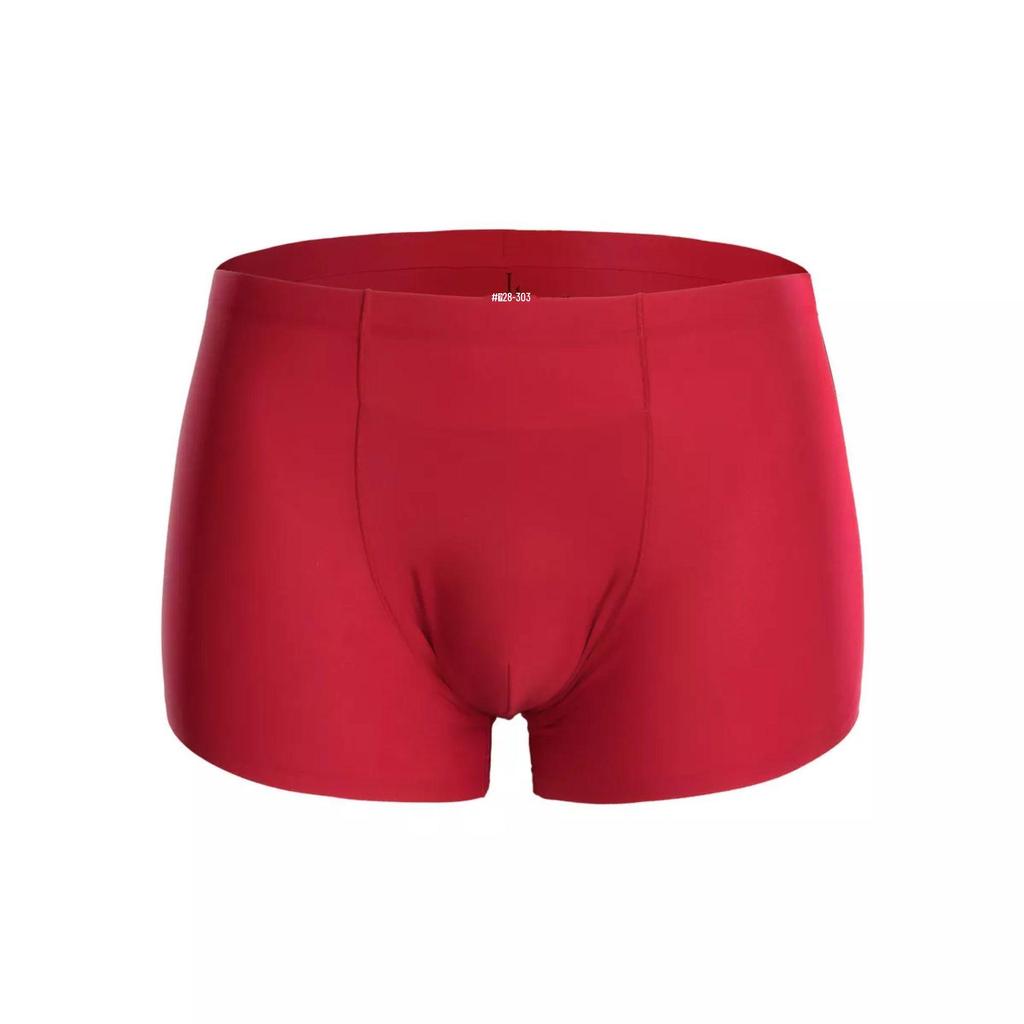 Men's Plus Size Summer Ice Silk Moisture-Wicking Seamless Quick-Dry Boxer Briefs