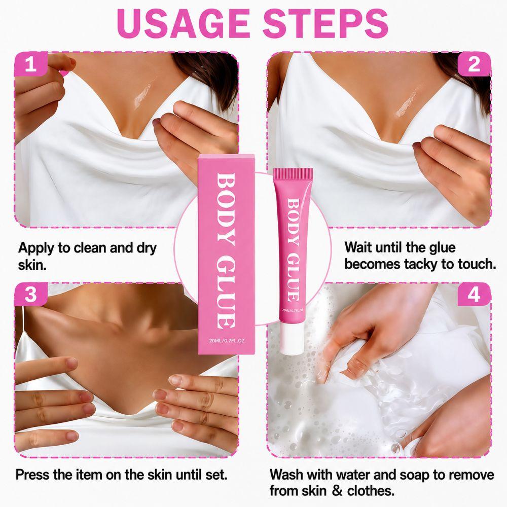 Quick-Drying Liquid Body Adhesive Waterproof Body Glue New Clothing Glue  For Low-cut Top