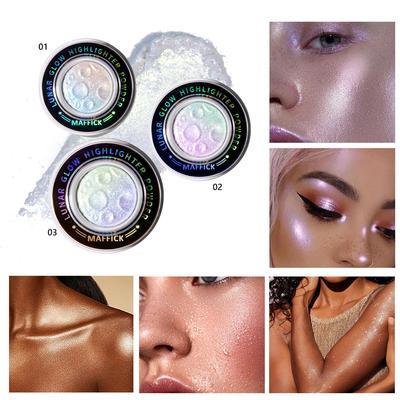 3 Colors Glitter Glossy Highlighter Powder Face Body Shimmer Powder Natural Stereoscopic Brighten Highlight Makeup Cosmetics #469079