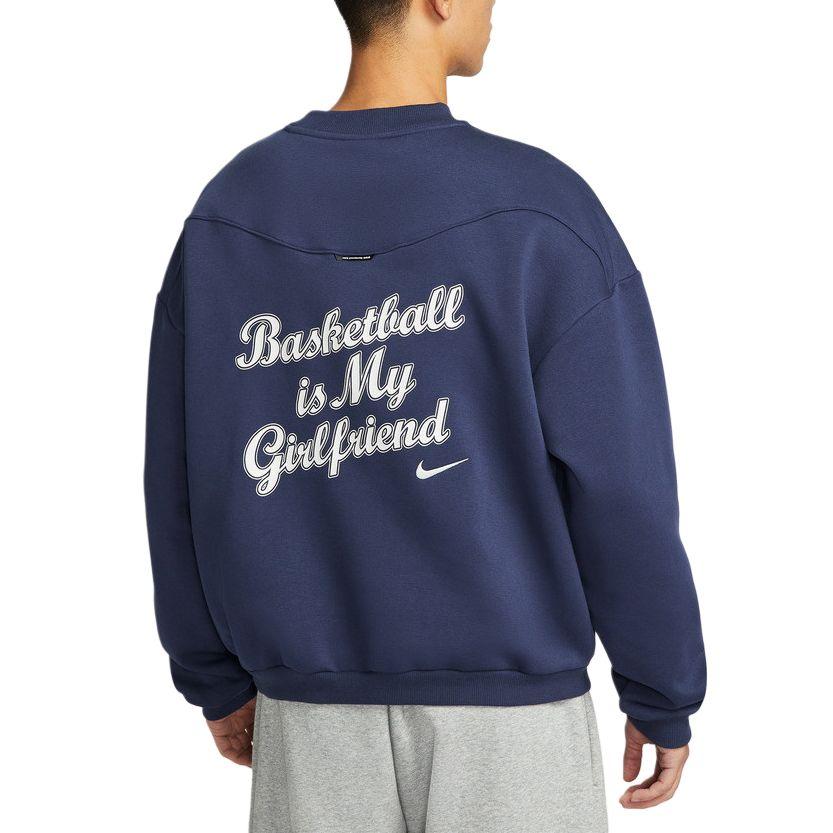 Nike Sweatshirts Men's Marine Blue Crew Neck Moderate IR0107-410
