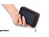 Stylish RFID Accordion Leather Card Holder with Zipper