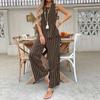 Factory Direct Sales Spring and Summer New Hot-selling European and American Two-piece Sets, Striped Vest Wide-leg Pants Fashion Set