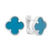 Stříbrné náušnice s tyrkysem (60001932)