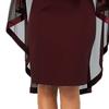 Dress Mesh Stitching Slim-fit Polyester Women Fashion Cape Dress for Banquet