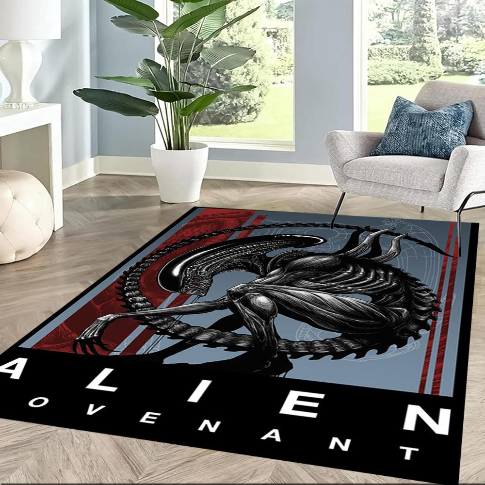 Alien In Ornate Frame Floor Mats for Living Room, Bedroom and Room Decoration Are Suitable for Gifts.