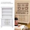 1:12 Doll House Accessories Wooden Three Layers Cabinet Simulation Furniture(White)