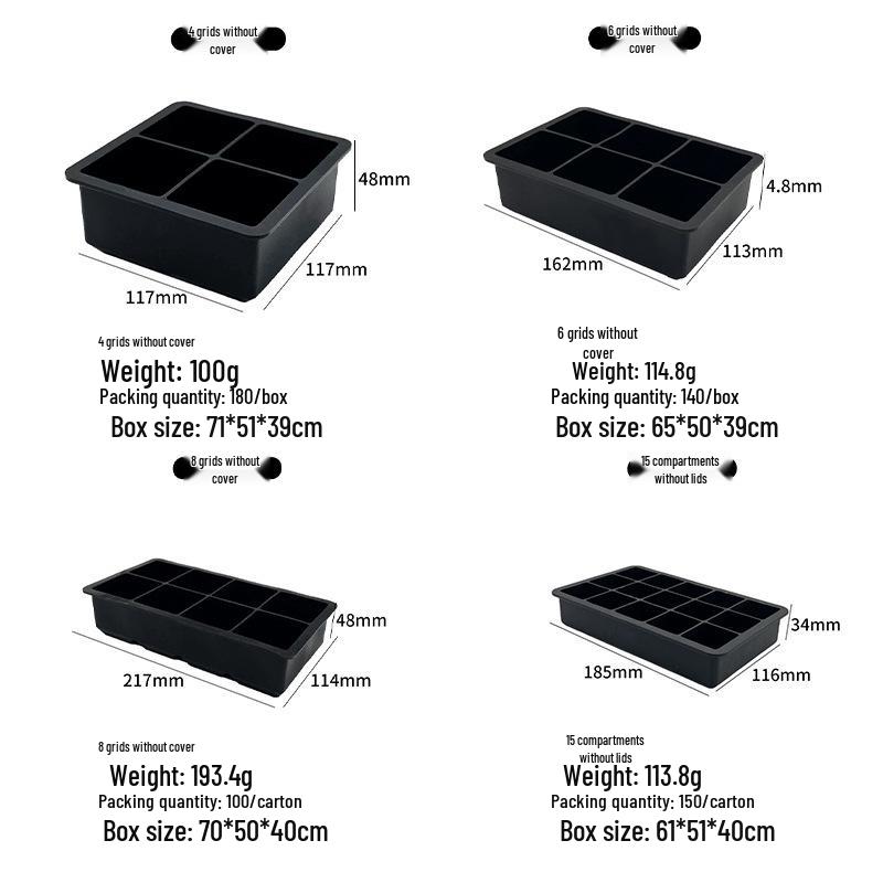 Food Grade Silicone Ice Cube and Ball Mold Tray for Easy Release - Perfect for Whiskey Bars and Ice Making