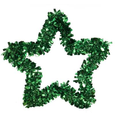 Green Glitter Christmas Star for Hanging 34 Cm