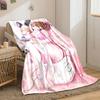 Cartoon Character Pink Cozy Throw bedroom Blanket for Livingroom Couch lunch break Soft Cozy throw for Friend's festival Gift