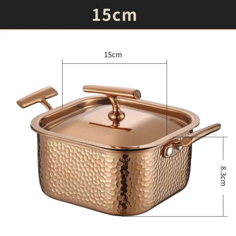 One person, one pot for household and commercial use Square personal hot pot chafing dish 304 stainless steel small hot pot