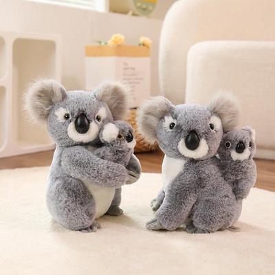 Mother and Child Koala Plush Toy with Little Panda - Children's Gift Ornament