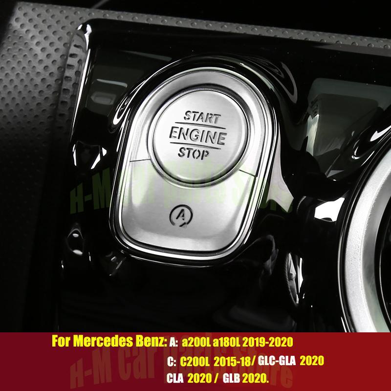 Auto Styling für Mercedes Benz A Klasse W177 GLE W167 GLB Innen Auto Start Stop Motor Push-Schalter Tasten Abdeckung aufkleber
