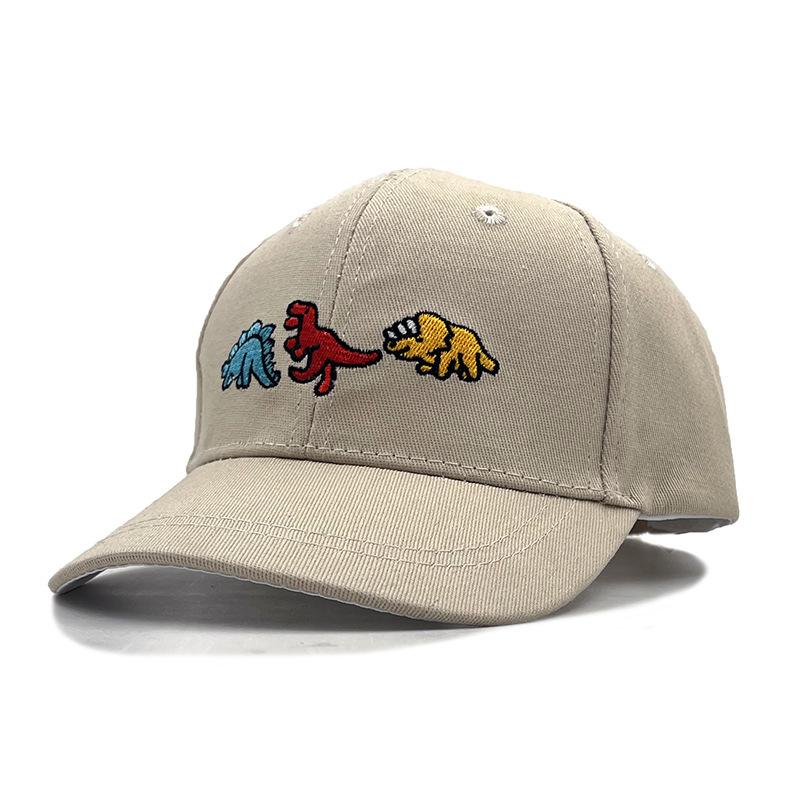 Three Dinosaurs Embroidered Children'S Baseball Cap Cap Spring And Summer Cartoon Sun Hat 54Cm