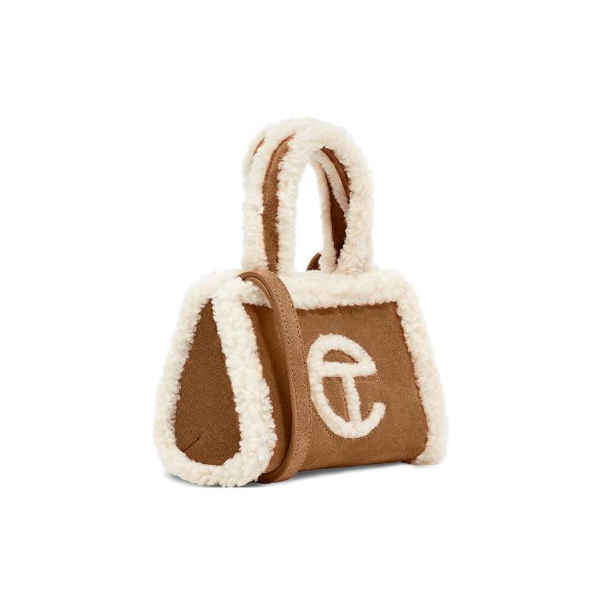 Nuova Borsa Tote UGG in Montone, Borsa Shopping, Borsa a Mano Monospalla, Borsa a Tracolla Trumpets da Donna Castagna 1123204-CHE