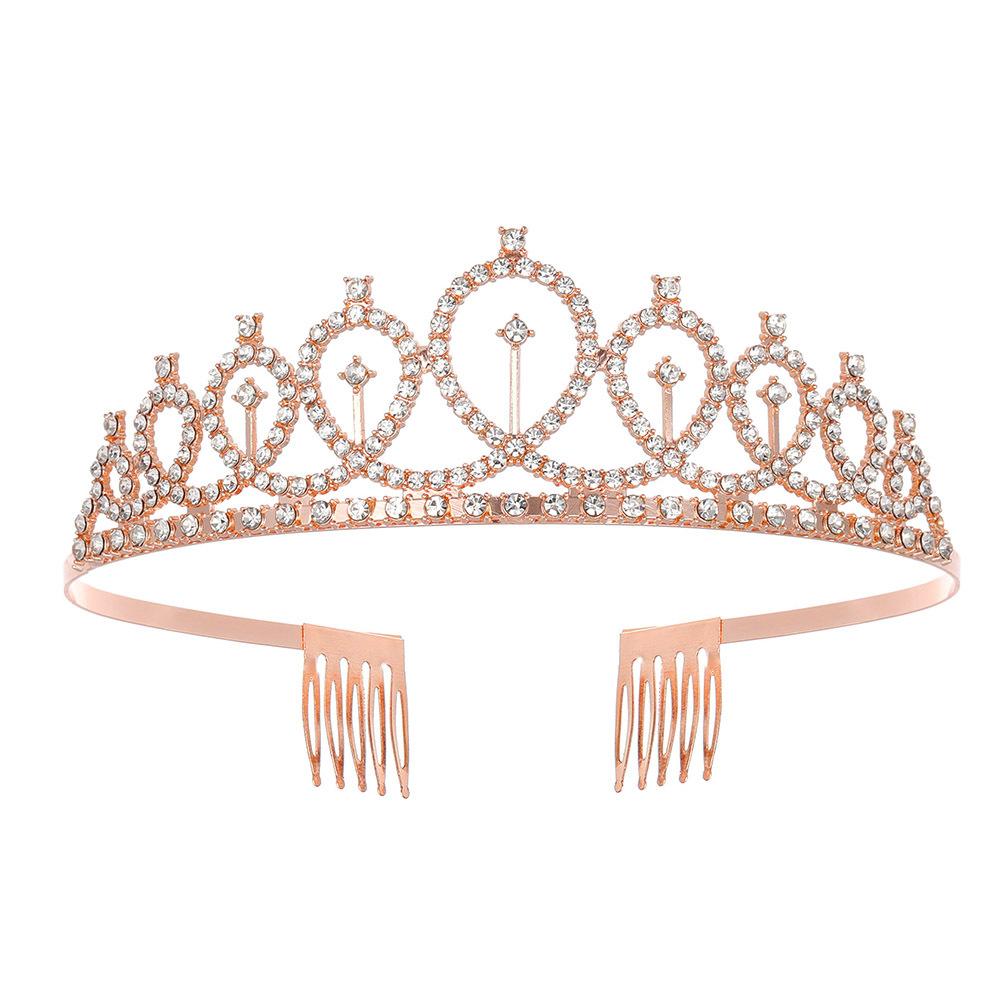 Birthday Sparkly Crown Girl Rhinestone Headband Belt Queen Etiquette with Birthday Decorating Party Supplies Estuche Alpicool