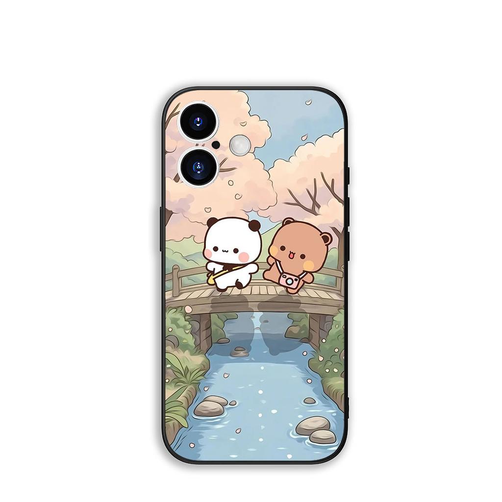 for Apple iPhone 17 16 15 11 Pro XS Max XR 6 7 8 Plus + SE 2020 5 16E Phone Cover Case Bubus Panda Bear Dudus