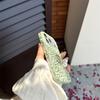Elegant Floral Print Glitter Case With Pearl Ring Holder For iPhone 14 15 16 17 Pro Max INS Kawaii Style Large Window Shockproof