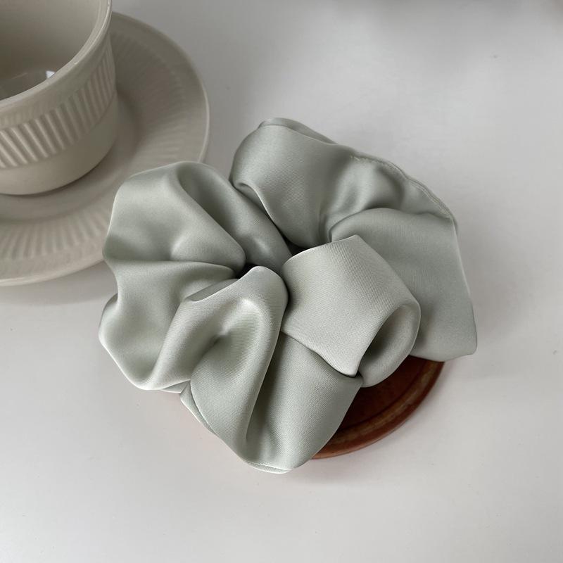 Luxury Satin Hair Tie: High-End French Design, Korean Leather Style
