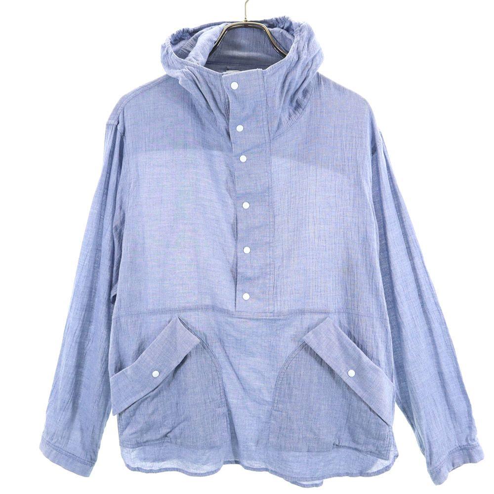 YAECA made in Japan half button Zip jacket S blue pullover Men's Used