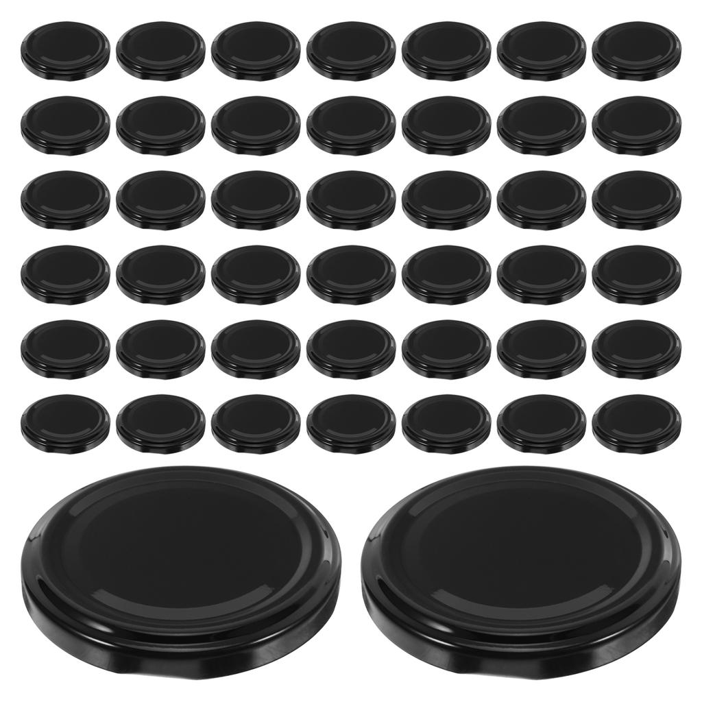 50Pcs Replacement Jar Caps Sealing Canning Lids for Glass Jars Reusable Metal Lids Leakproof for Spices Fruits Jams Wide Mouth