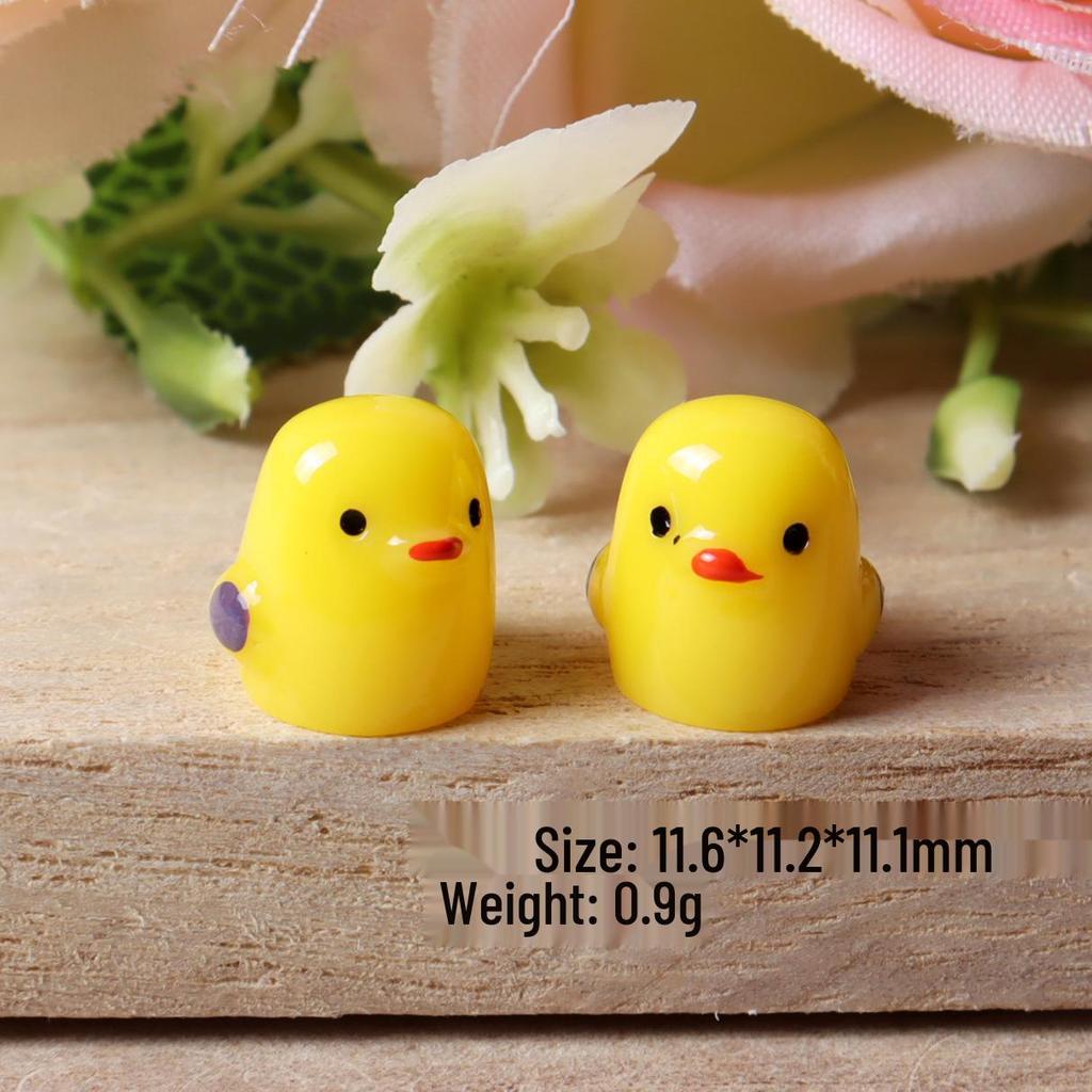 Resin Imitation Animal 3D Miniature Bean Chicken Ornaments Dolls