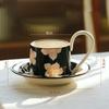 Chinese Style Ceramic Coffee Cup Flower Design Sense Coffee Cup And Saucer Kitchen Supplies Cup And Saucer Suit Microwave Oven