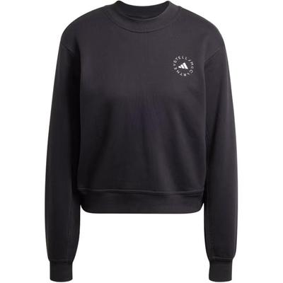Stella McCartney FW24 Bequemes Minimalistisches Vielseitiges Markenlogo Langarm-Sweatshirt Damen Sweatshirt Schwarz JJ0150