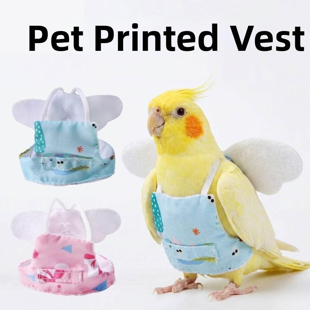 Cartoon Parrot Diaper Adjustable Parrot Flight Suit Cute Pet Bird Nappy Suit Pet Bird Supplies