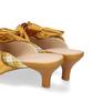 Oriental Traffic Women's Ribbon Pointed Toe Mule Pumps, Feminine and Easy To Match with Any Occasion, Size 41109 Beige, Size 24.0cm-24.5cm