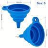 S/M/L Kitchen Silicone Collapsible Funnel Set of 3 Foldable-Cooking for Filling Bottles Perfume Capsules Fry Oil Filter