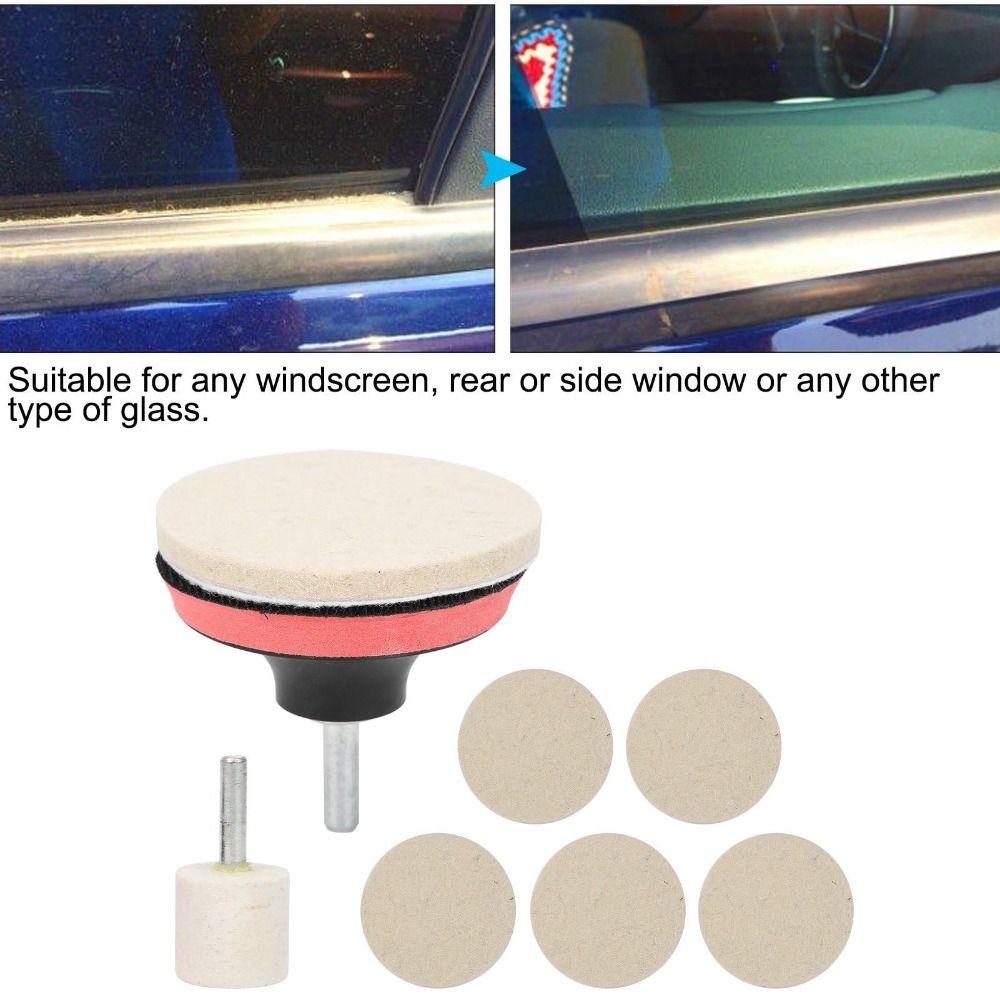 1 Set Remove Scratches Car Glass Scratch Remover Kit Restoration Glass Polish Set  Car Windshield