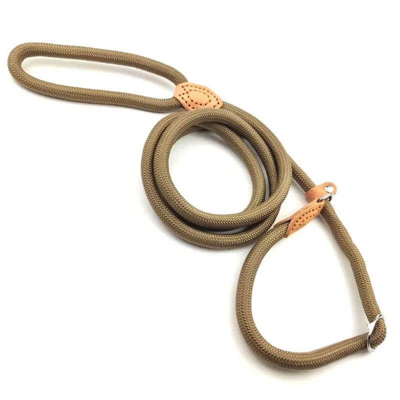 

Dog Leash Slip Rope Lead Leash Heavy Duty Braided Rope Adjustable Loop Collar Training Leashes for Small Medium Large Dogs 180cm Dia. 0.6cm зелёный