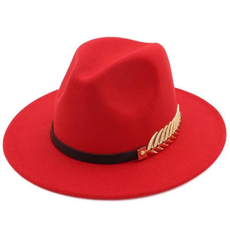1 Pcs New Fashion Unisex Men Women Hat Woolen Wide Brim Jazz Cap Hats Hats for Women Sombrero Cawboy Fedora
