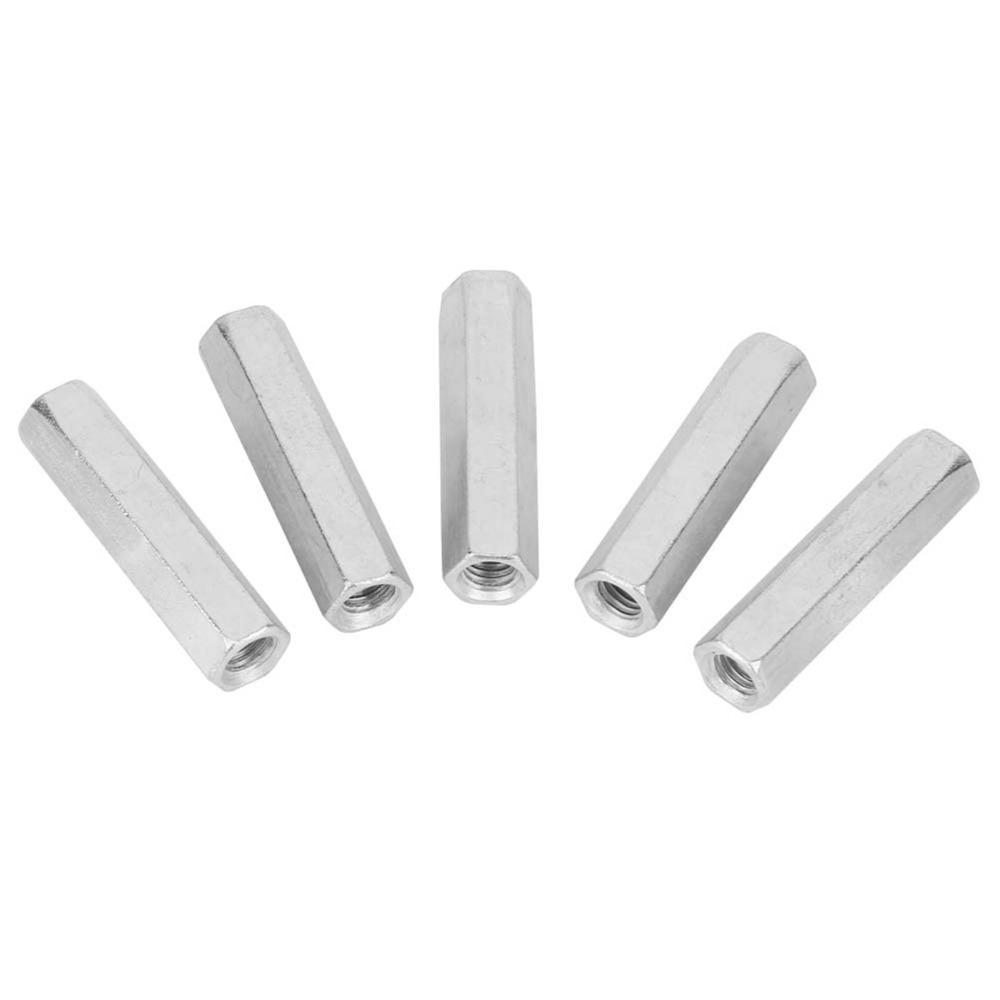 5pcs Coarse Hex Coupling Nuts Durable Studding Fasteners For Construction Hardware